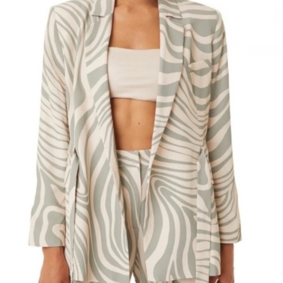 Misa Los Angeles Beige and Gray Blazer - Picture 5 of 8